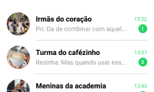 lista de grupos de mensagens entre amigas falando sobre combinações de roupas